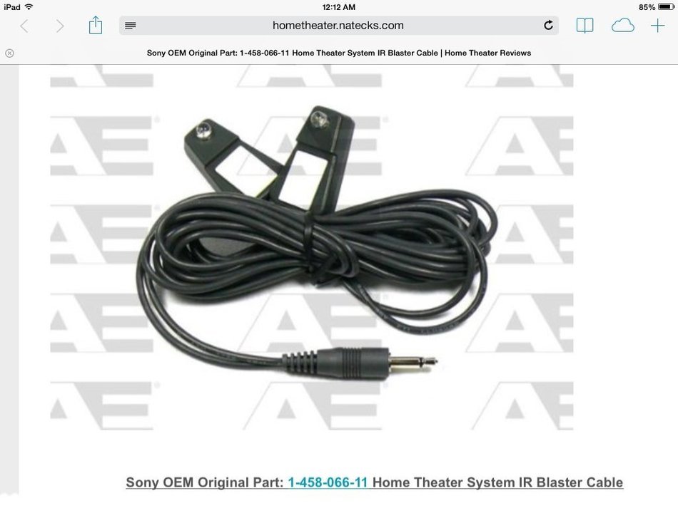 Sony OEM Original Part: 1-458-066-11 Home Theater System IR Blaster Cable