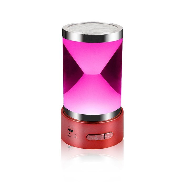 Portable Subwoofer Wireless Hourglass Bluetooth Speaker with Color Changing LED Flashing Light,Outdoor Creative...