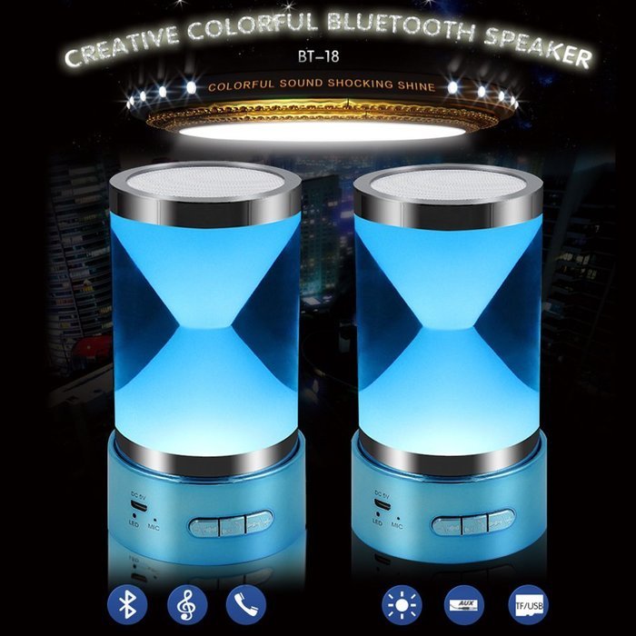 Portable Subwoofer Wireless Hourglass Bluetooth Speaker with Color Changing LED Flashing Light,Outdoor Creative... N5