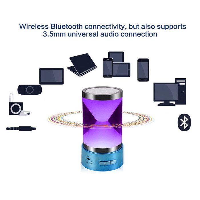 Portable Subwoofer Wireless Hourglass Bluetooth Speaker with Color Changing LED Flashing Light,Outdoor Creative... N6