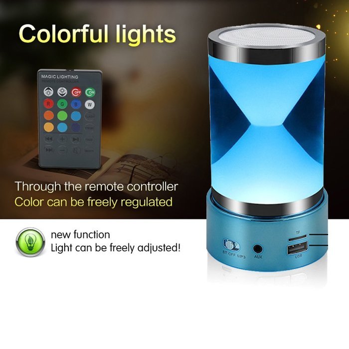 Portable Subwoofer Wireless Hourglass Bluetooth Speaker with Color Changing LED Flashing Light,Outdoor Creative... N7