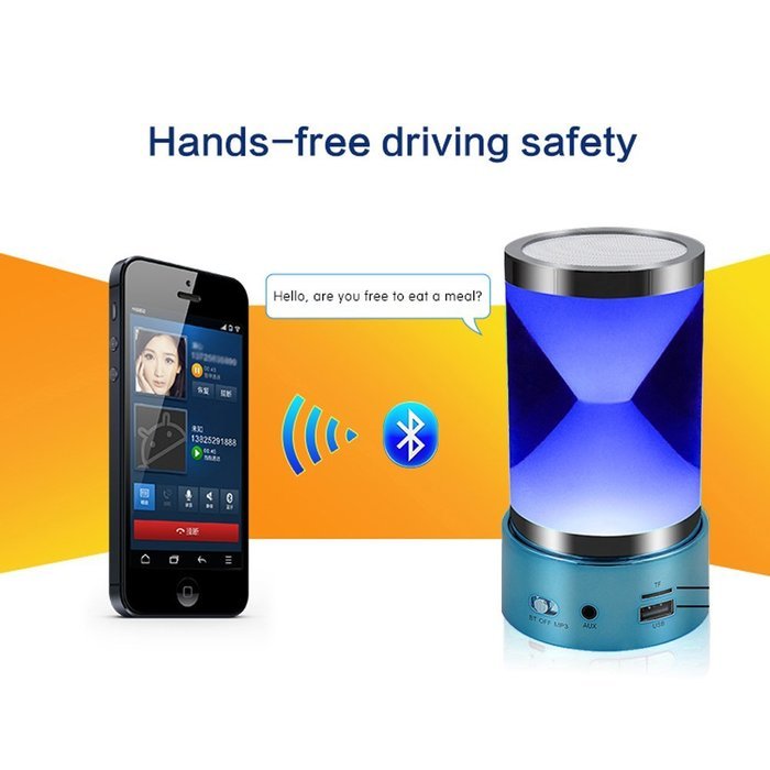 Portable Subwoofer Wireless Hourglass Bluetooth Speaker with Color Changing LED Flashing Light,Outdoor Creative... N8
