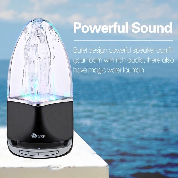Svance Dancing Water Speaker Portable Wireless Bluetooth Speaker Powerful Stereo Sound and LED Light Show Music... N18