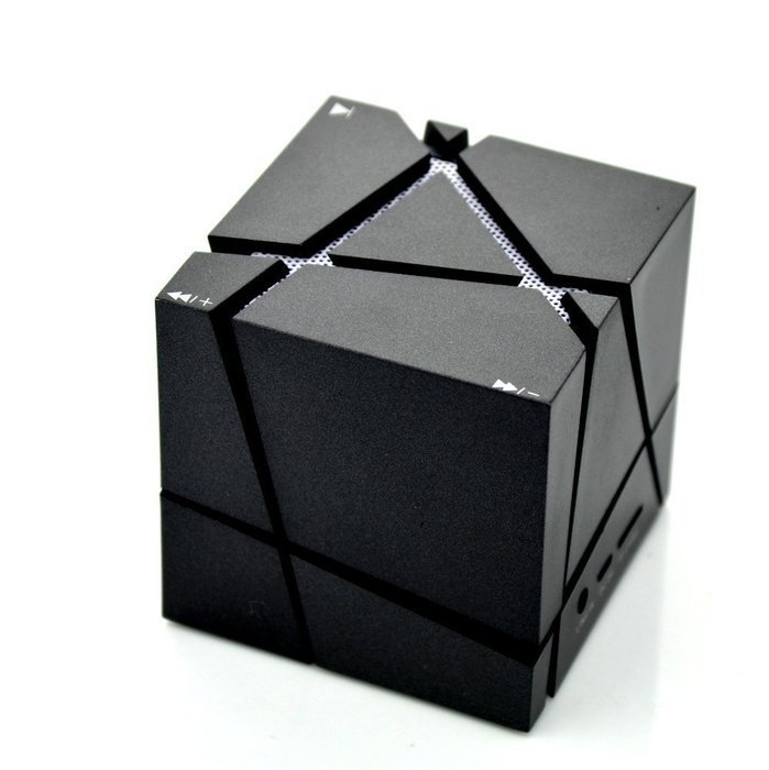Lanzhd Wireless Bluetooth Speaker - Chekue Cube Design Portable Mini Speaker with Light and Microphone for All... N3