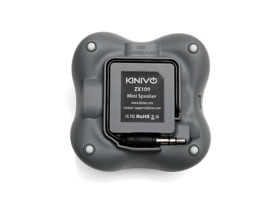 Kinivo ZX100 Mini Portable Speaker with Rechargeable Battery and Enhanced Bass Resonator (Black) N12