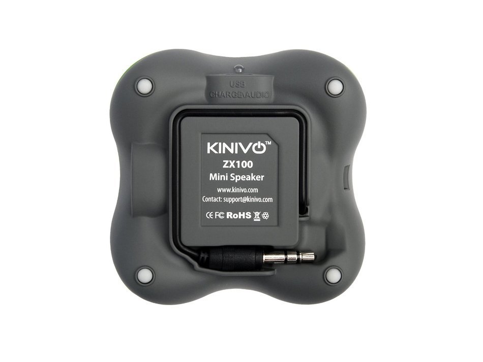 Kinivo ZX100 Mini Portable Speaker with Rechargeable Battery and Enhanced Bass Resonator (Black) N28