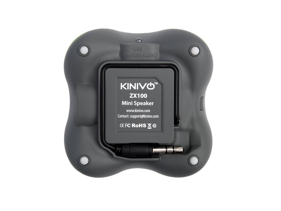 Kinivo ZX100 Mini Portable Speaker with Rechargeable Battery and Enhanced Bass Resonator (Black) N41