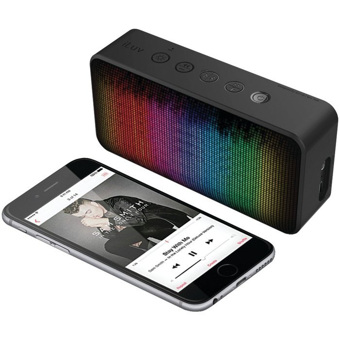 iLuv Aud Mini 6 Party (Color Changing LED Equalizer Portable Bluetooth Speaker) for Apple iPhone and Samsung