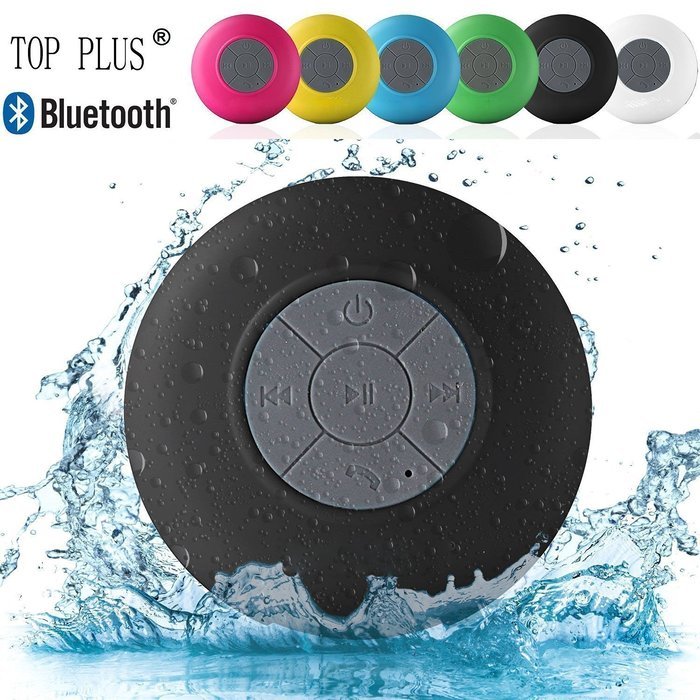 TOP PLUS&reg; HD Water Resistant Bluetooth 3.0 Shower Speaker, Handsfree Portable Speakerphone with Built-in Mic,...