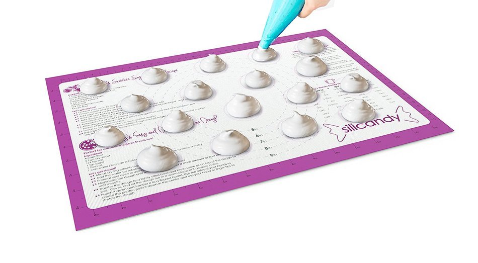 CLEARANCE NonStick Silicone Baking Mats - 2 pc Set - Silicandy Rectangular Mats with Fiberglass are Great for... N4