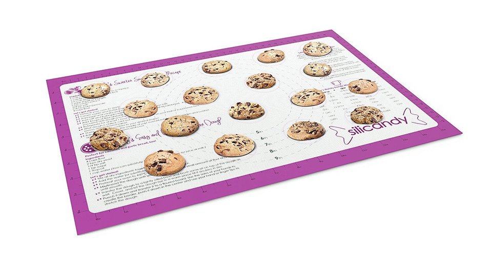 CLEARANCE NonStick Silicone Baking Mats - 2 pc Set - Silicandy Rectangular Mats with Fiberglass are Great for... N5