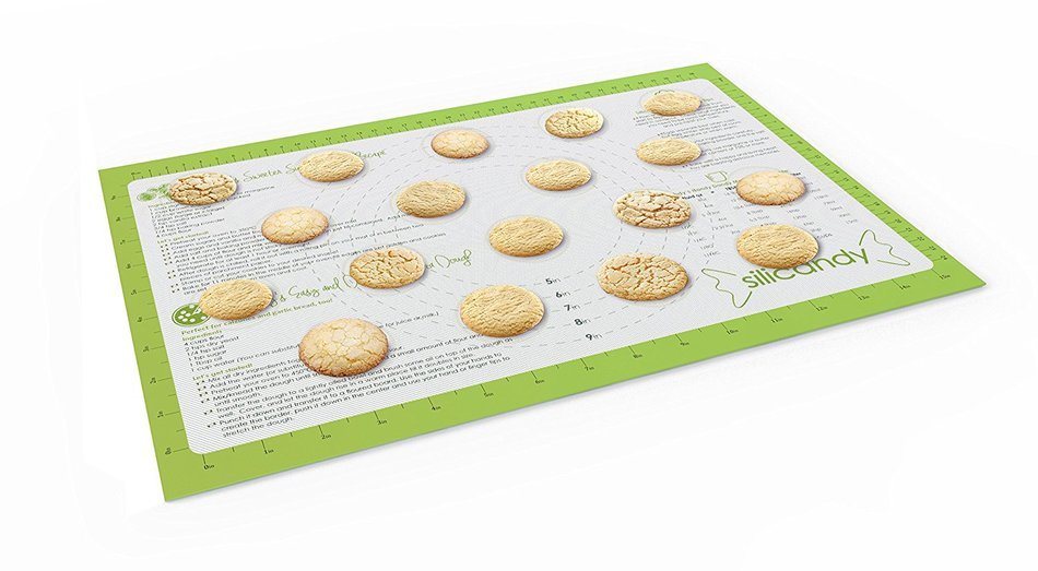 CLEARANCE NonStick Silicone Baking Mats - 2 pc Set - Silicandy Rectangular Mats with Fiberglass are Great for... N9