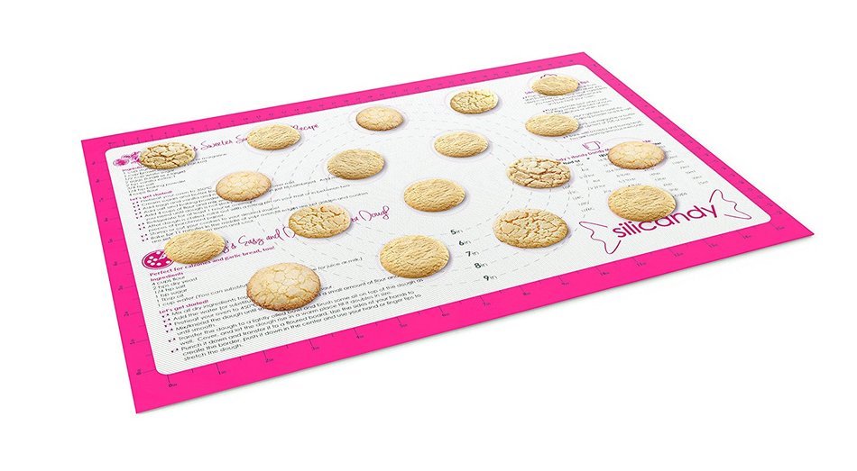 CLEARANCE NonStick Silicone Baking Mats - 2 pc Set - Silicandy Rectangular Mats with Fiberglass are Great for... N21