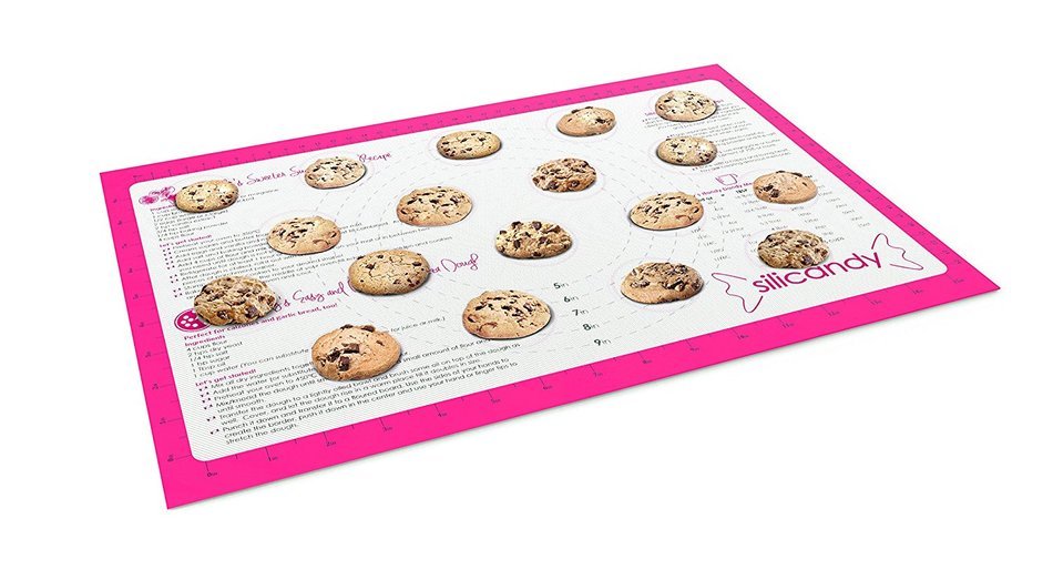 CLEARANCE NonStick Silicone Baking Mats - 2 pc Set - Silicandy Rectangular Mats with Fiberglass are Great for... N23