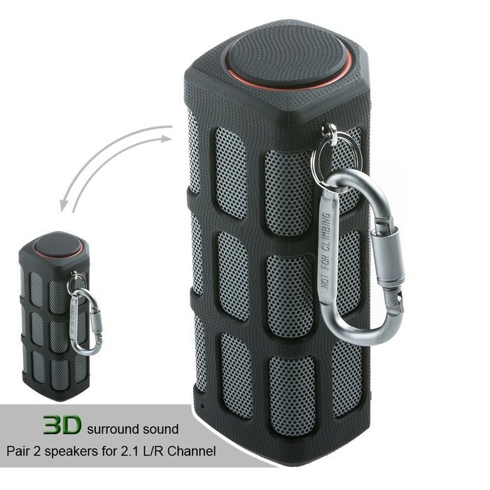 Hapyia Portable Wireless Bluetooth Speaker, Pair 2 speakers for 3D Stereo Surround Sound [New Release] - One Speaker... N14