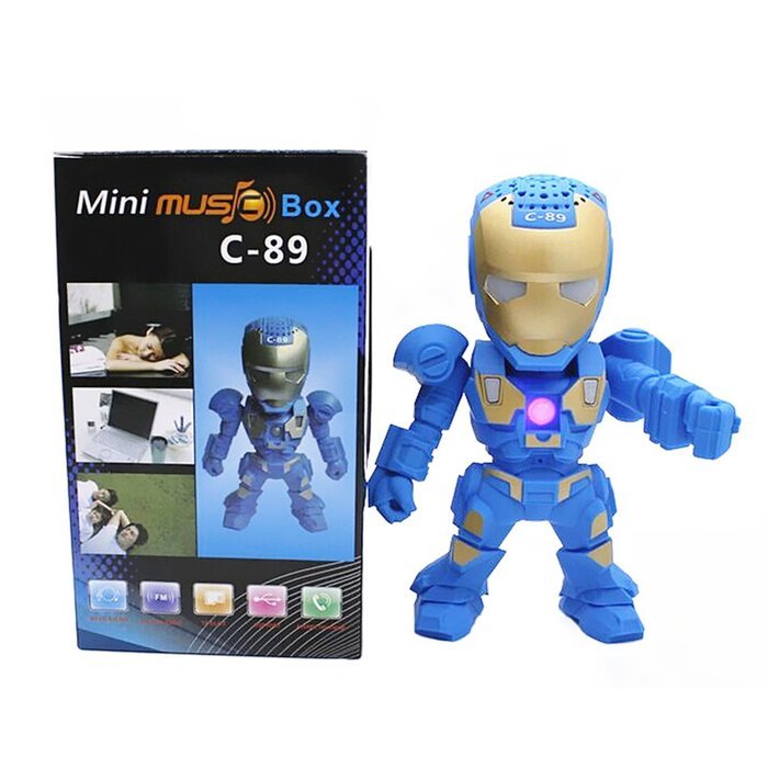 Smileto New Mini Music Box Portable Robort Style Bluetooth Speaker With Mobile / Computer / MP3 / MP4 / PSP /... N7