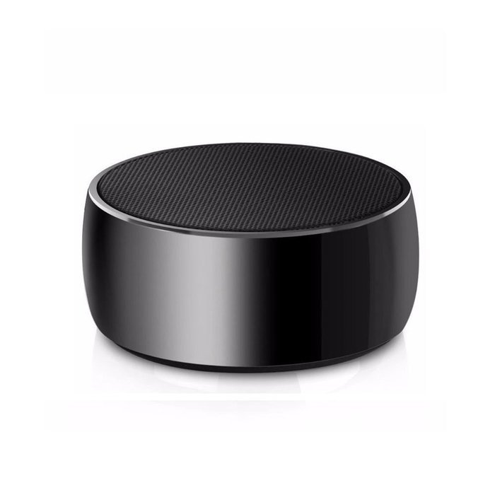 Smileto Mini Round Portable Wireless Bluetooth Music speaker for Outdoor Sport with Metal Bass Hatch, Clear Amazing... N2