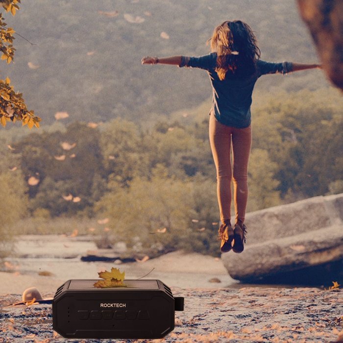 Portable Bluetooth Speaker 4.0 with 12-hour Playtime, 33 ft Bluetooth Range, Built-in Mic, Dual-Driver, Water-proof... N6