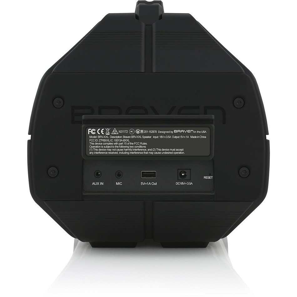 BRAVEN BRV-XXL Large Portable Wireless Bluetooth Speaker [Waterproof][Outdoor] Built-In 15,600mAh Power Bank USB... N5