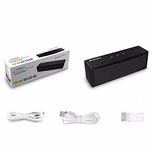 Sansui T18 Wireless Bluetooth Speaker 1200mAh Subwoofer Portable Hands Free Speaker Dual Unit TF Card U Disk (... N4
