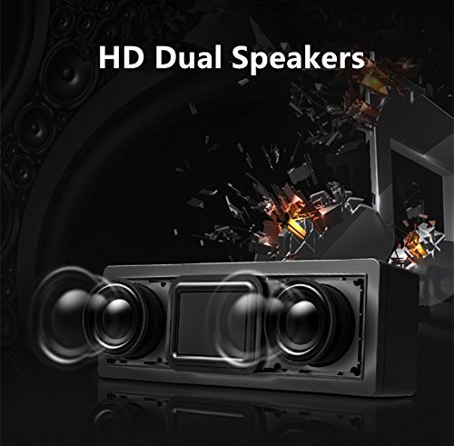 Sansui T18 Wireless Bluetooth Speaker 1200mAh Subwoofer Portable Hands Free Speaker Dual Unit TF Card U Disk (... N7