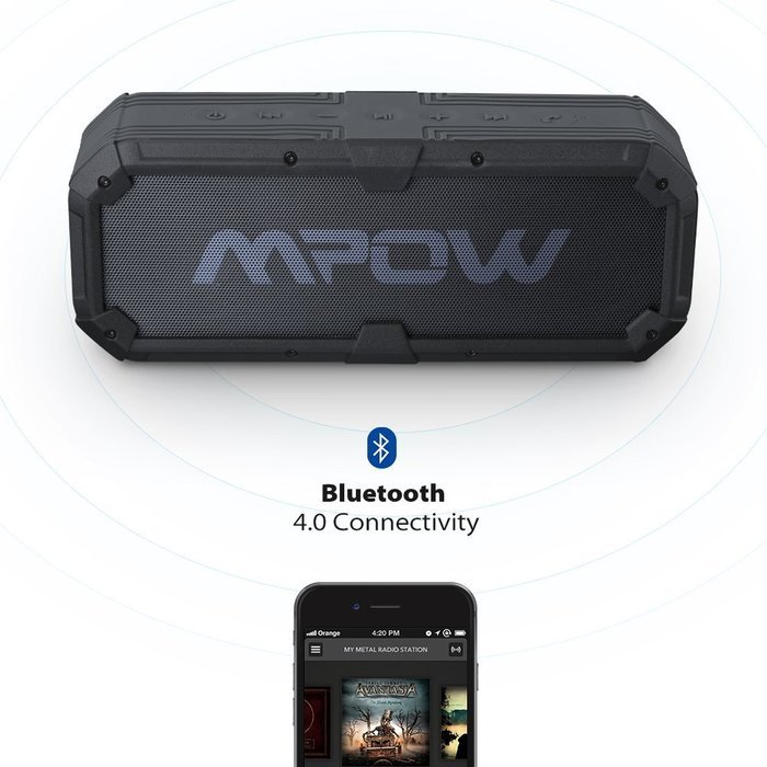 Mpow Portable Bluetooth Speaker Waterproof with 5200mah Power Bank for Outdoor Activities N8