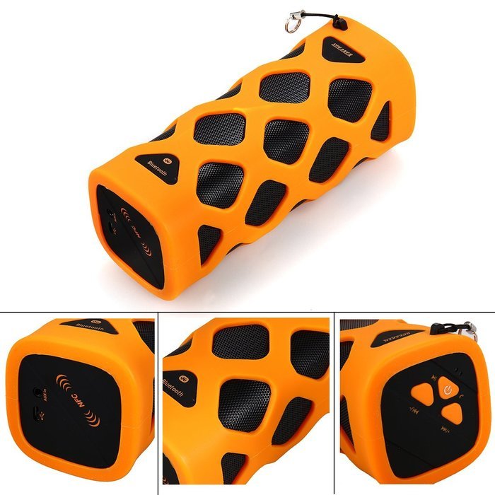 Xcellent Global Pink Bluetooth Speaker Wireless Mushroom with Built-in Mic + LED Romantic Night Light Hands Free... N18