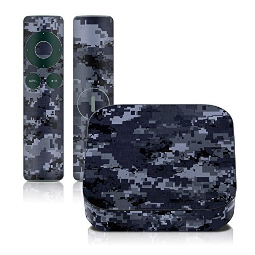 Digital Navy Camo Design Protective Decal Skin Sticker for Apple TV 2nd Gen (released Fall 2010) (Matte Satin)