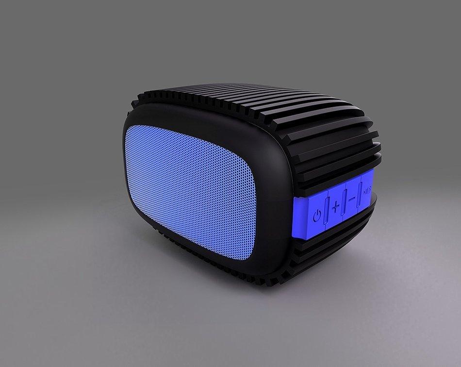 Sharper Image SBT617BK Rugged Outdoor Bluetooth Speaker 4.0, Splash-Proof & Shockproof, (Black) N16