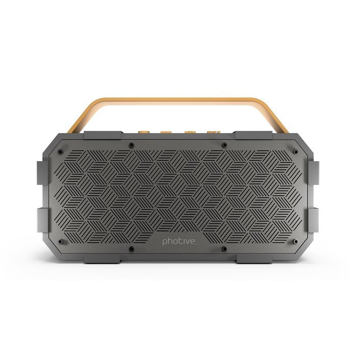 Photive M90 Portable Waterproof Bluetooth Speaker with Built In Subwoofer. 20 Watts Of Power- IPX5 Water Resistant... N6