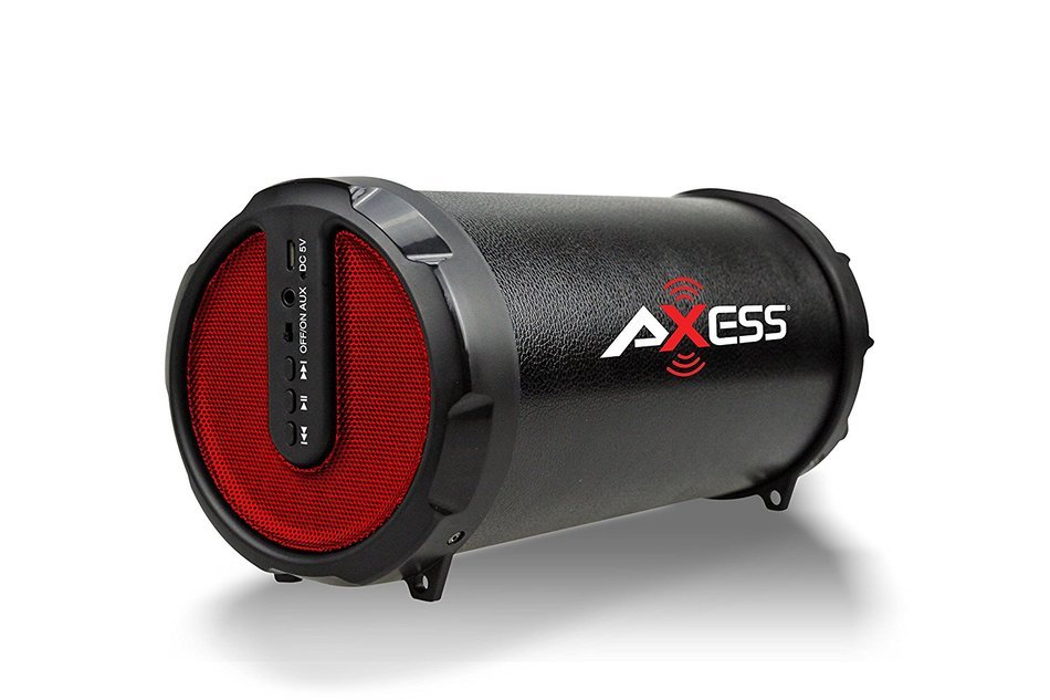 AXESS SPBT1029-BK Indoor/Outdoor Hi-Fi Bluetooth 2.1 Speaker with 3" Subwoofer & 2" Horn, Black N2