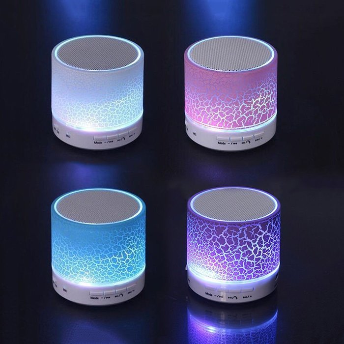 bravolotus Portable LED Light Stereo Wireless Bluetooth Loud Speaker with USB FM SD/TF Functions N2