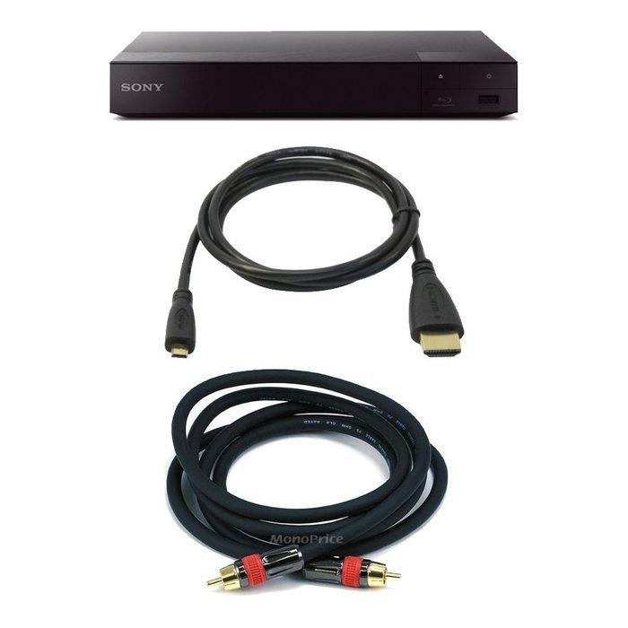 Sony BDPS3700 Streaming Blu-Ray Player w/ WiFi (2016)+HDMI & Digital Audio Cable