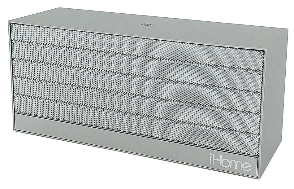 iHome iBN27BX NFC Bluetooth Rechargeable Stereo Mini Speaker in Rubberized Finish, Black N6