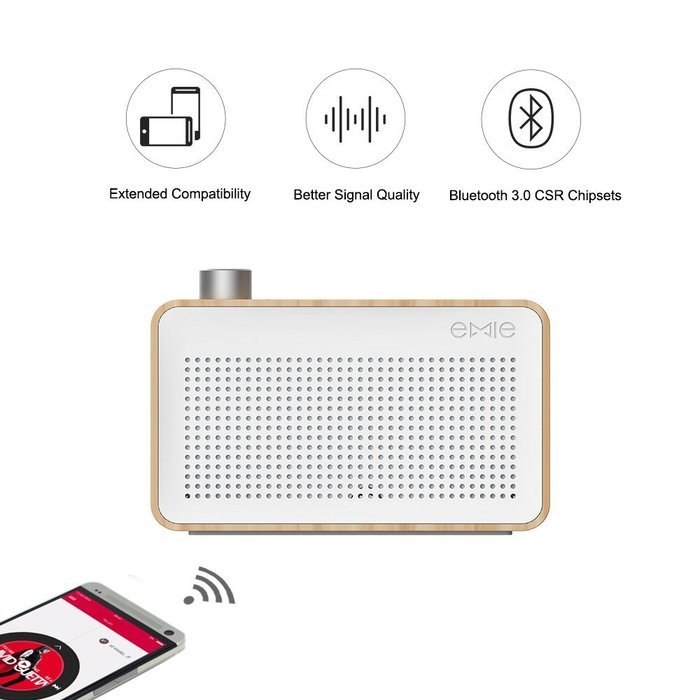 Emie Radio - Pocket Size Wireless Bluetooth Speaker with Powerful Sound N2