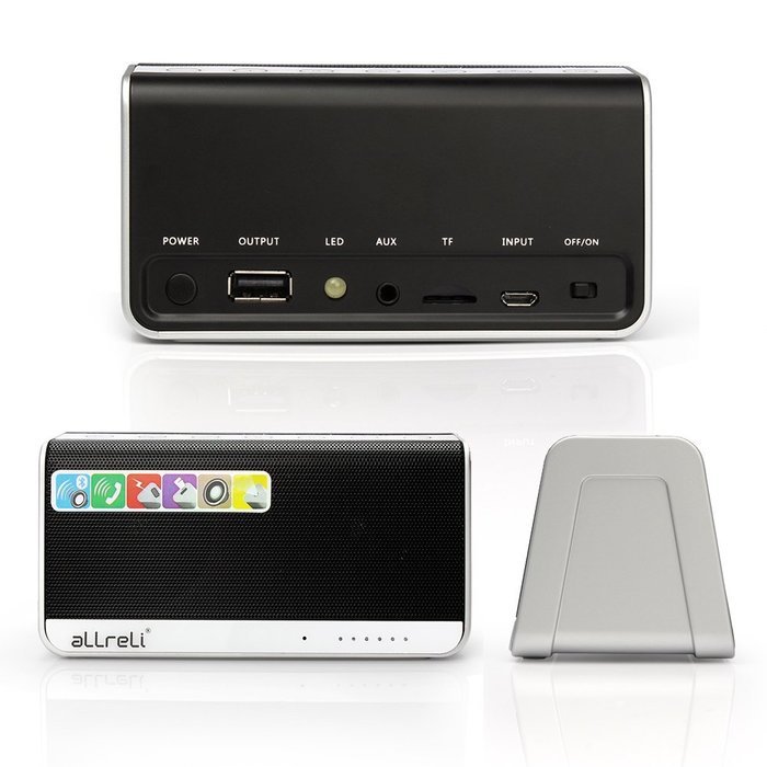 aLLreLi Ultra-Portable Bluetooth 4.0 Speaker w/ Touchpad, 2600mAh External Battery (13 Hour Playtime), Aux, Micro... N6