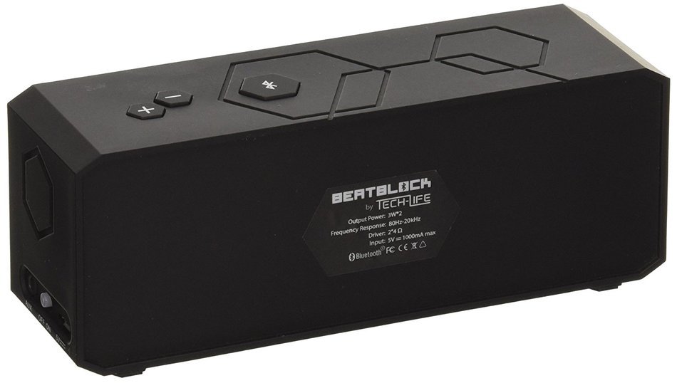 Tech-Life BeatBlock - Wireless Bluetooth Speaker: Rechargeable, Ultra-Durable and Splashproof (Bombproof Rubber... N2