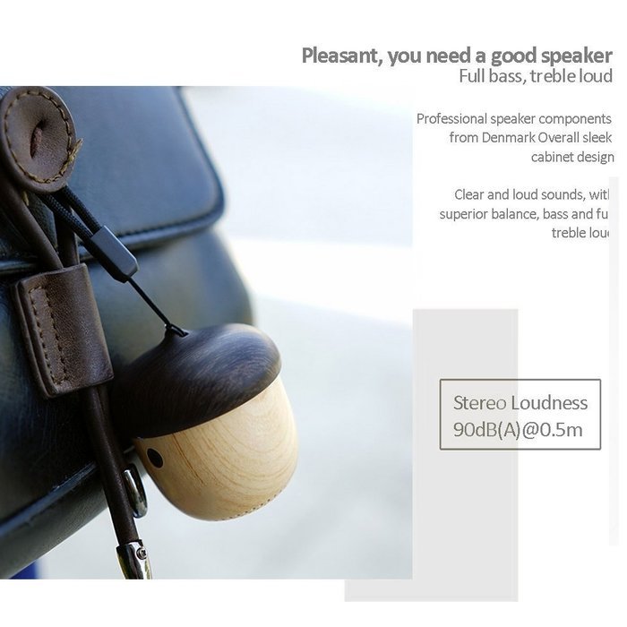 Bluetooth Speaker,JFA Portable Mini Speaker Cute Wooden Nut Shape Unique Design Outdoor Loudspeaker For Phone... N5