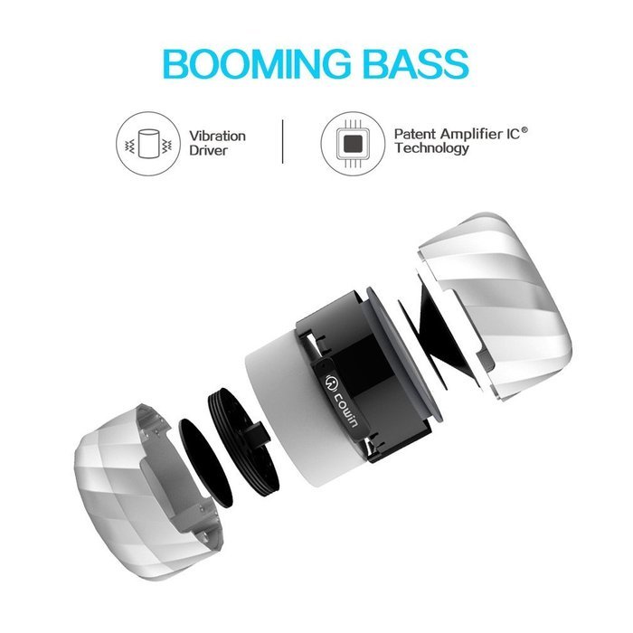 Vibrating Bluetooth Speaker - COWIN Qbeat Portable Bluetooth 4.0 Vibration Speaker with Heavy Duty Aluminum Shell... N3