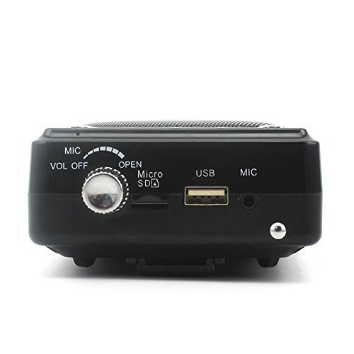 NEWGOOD Portable Mini Voice amplifier Speaker Microphone Megaphone Booster Loudspeaker MP3 player SD TF Card USB... N13