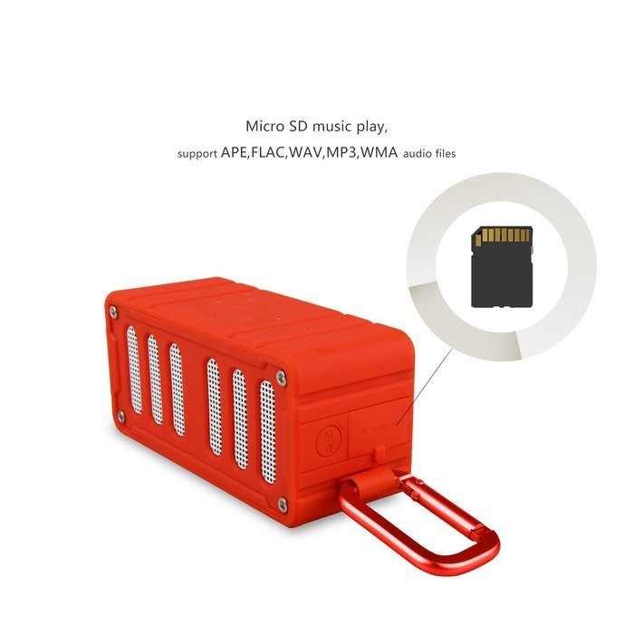 MIFA F6 Outdoor Bluetooth Wireless Rugged Speaker,TPU Shock Resistance Bluetooth4.0,Mic SD card,Rechargeable Battery... N4