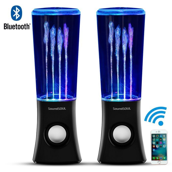 SoundSOUL Fountain Dancing Bluetooth Speakers, Black N7