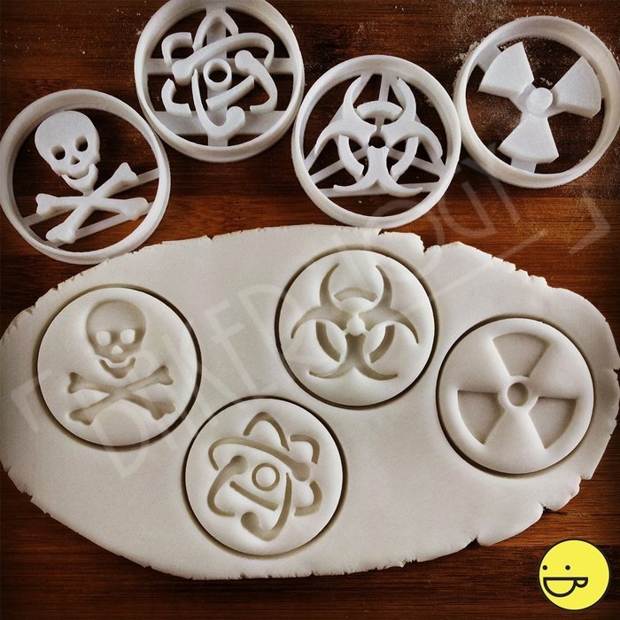 FULL SET of 4 Science Symbols Cookie Cutters