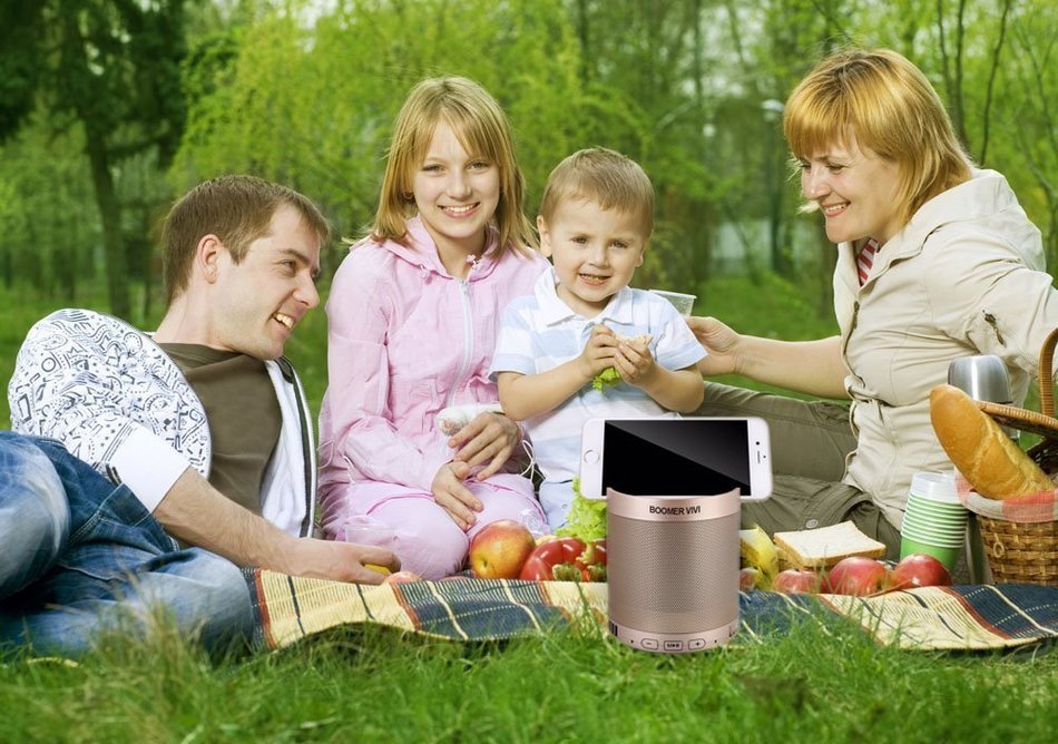 BOOMER VIVI Portable Bluetooth Speaker with Stand, HIFI, Enhanced Bass Wireles Rechargeable Speaker With Handsfree... N8