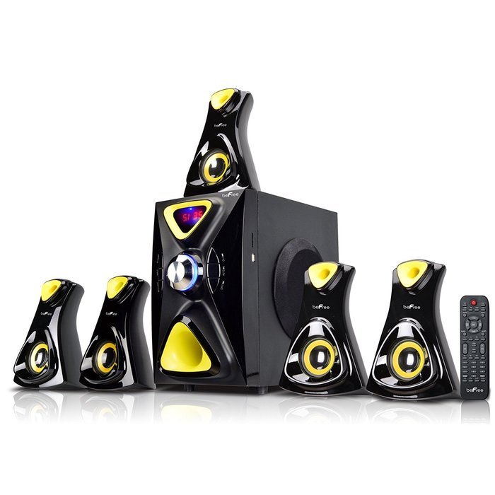 beFree Sound 6.5" Amplifier 5.1 Channel Bluetooth Speaker System with USB and SD Slots