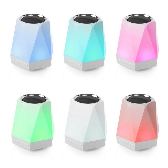 NOPNOG Portable Wireless Bluetooth Speaker with Colorful Night Lights TF Card AUX and FM Supported N4