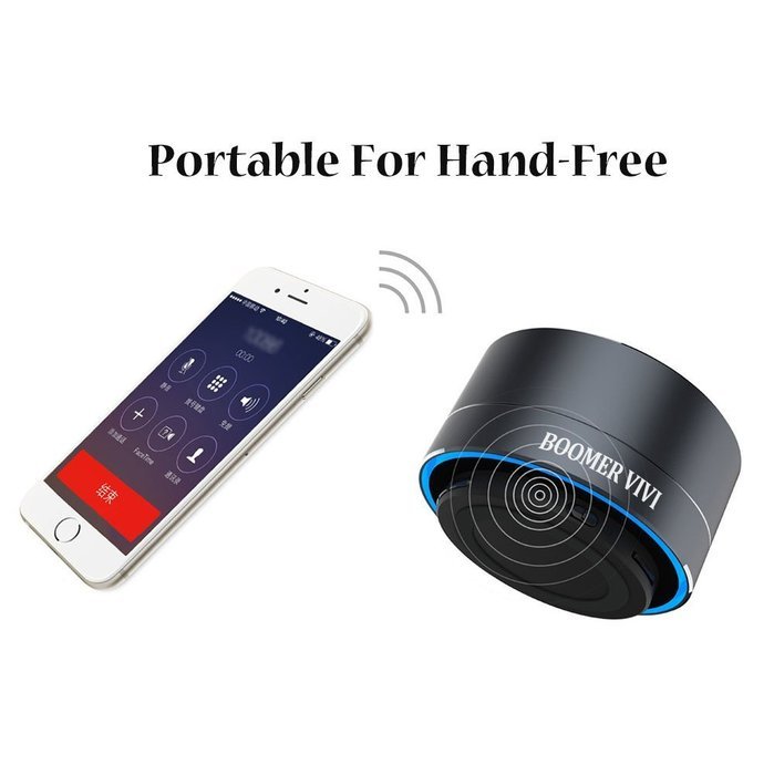 BOOMER VIVI Bluetooth Speakers With Subwoofer B19 Mini Compact Wireless Speaker With LED Light Hi-Fi Quality Sound... N11
