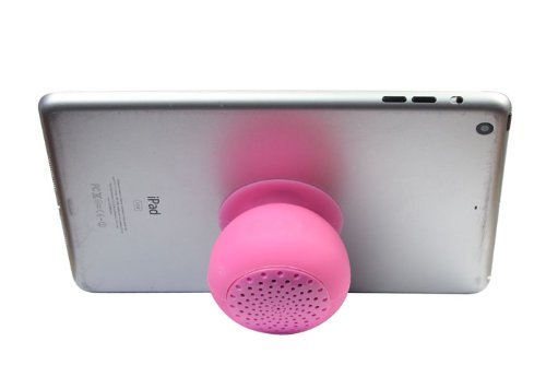 ZPS Hot Salemini Mushroom Bluetooth Speaker Wireless Hands Free Waterproof Silicone Suction (pink) by Generic N2