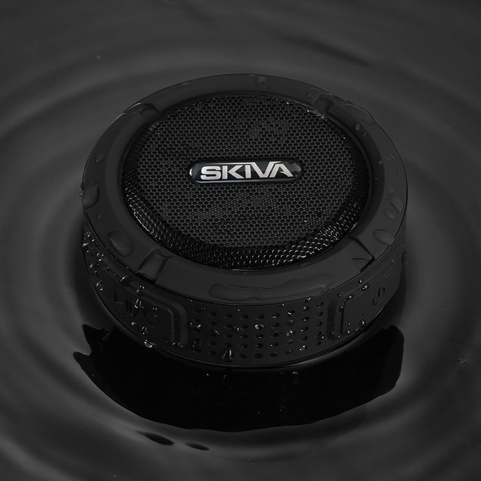 Portable Outdoor and Shower Speaker - Skiva AudioFlow Splashproof Water-resistant Loud (5W) Bluetooth Wireless... N6