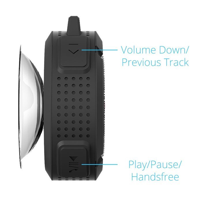 Portable Outdoor and Shower Speaker - Skiva AudioFlow Splashproof Water-resistant Loud (5W) Bluetooth Wireless... N8